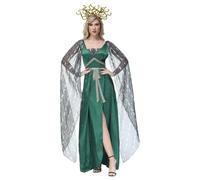 helymore Medusa Cosplay Costume Greek Goddess Outfits Women Medusa Fancy Dress with Headwear for Halloween Carnival Adults, XL