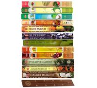 HEM 12 unique Fruity Incense Sticks Variety Pack, with BURLAS incense sticks Holder