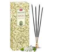 Hem 6 Pack 20 Stick Precious Mogra - Box Of Six 20 Stick Tubes, 120 Sticks Total - Hem Incense