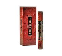 Hem Amber Sandal Hex Incense Sticks, 20 Sticks x 6 Packs