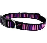 Hem and Boo Block Design Dog Collar Pink - Small