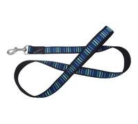 Hem and Boo Block Design Dog Lead Blue - Medium