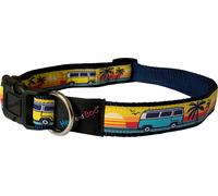Hem and Boo Camper Van Dog Collar Brights - Medium - 3/4