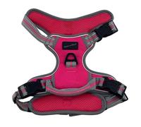 Hem and Boo Dog Harness, Sport, No-pull Reflective Stitching, Medium, Pink