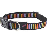 Hem & Boo BLOCK Design Adjustable Dog Collar (1" x 18-24"), Multi-Colour, Large