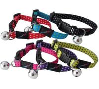 Hem & Boo Safety Buckle Cat Collar Spotty Pattern Astd - Pack Of 6