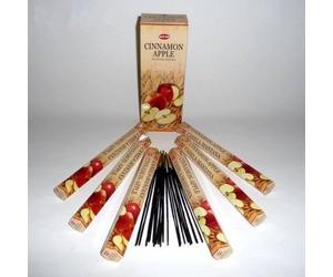 HEM Cinnamon Apple Hexa Incense Sticks, 6 Sets of 20 Sticks Each