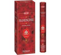 HEM Frankincense Incense Sticks Pack of 6 (120 Sticks) - Natural Resin Aroma for Meditation, Spiritual Use & Aromatherapy - Includes JRose Wooden Incense Holder - Relaxation Gift Set