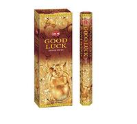 Hem Good Luck Incense Sticks 120 Count (6 Boxes of 20) Hand Rolled Indian Incense | Positive Energy, Prosperity & Relaxation, Meditation, Yoga & Home Fragrance