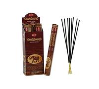 HEM Incense Incense Sandalwood, 120 Sticks in a Six Pack Brand, Hand Rolled in India