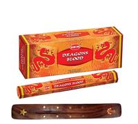 HEM Incense sticks Dragons Blood Pack of 6 with DHS incense stick holder for Aromatherapy, Incense Spa, Yoga, Meditation, Healing, Spirituality and Relaxation…