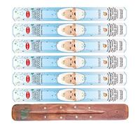 HEM Incense sticks | Pack of 6 | with SAMASIA incense stick holder for Aromatherapy, Incense Spa, Yoga, Meditation, Healing, Spirituality and Relaxation (Baby Powder)