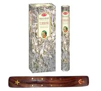 HEM Incense sticks PRECIOUSTuberose Full box of 6 with DHS incense stick holder for Yoga, Meditation, Healing, Spirituality, Aromatherapy, Incense Spa and Relaxation…