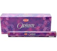 HEM Lavender Incense Sticks | Pack of 6 Hexagonal Tubes | Hand Crafted in India | Floral Fragrance | 301g (Opium)