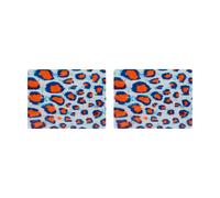 Hem Monster placemat 30x40 cm 2-pack Coral-white-ultramarine blue