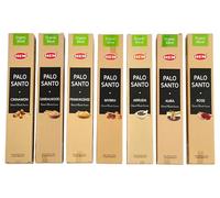 Hem Palo Santo Organic Masala Incense Pack, 15g x 7 Fragrances, for Meditation and Relaxation
