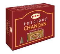 HEM Precious Chandan Fragrance Incense Cones | Agarbatti for Home Freshness, Positive Energy & Yoga Meditation | Pooja Item for Home | Burning Time - 25-30 Minutes |120 cones (Handcrafted & Low Smoke)