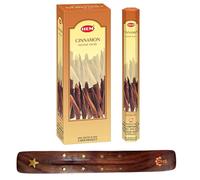 HEM Precious Cinnamon Incense Sticks full box of 6 with DHS stick holder for Aromatherapy, Relaxation, Spirituality,Spa,Yoga,Meditation and Healing…