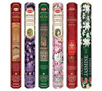 HEM Precious Combo Incense Assorted Pack of 120 Sticks | Floral Fragrance Agarbatti | Lavender | Lotus | Jasmine Blossom | Musk | Frankincense/Loban | Precious Chandan | Puja Room Items for Home