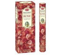 HEM Precious Gulab Incense Sticks - 6 Pack (20 Sticks Each) with JRose Incense Burner, Handcrafted Rose Fragrance for Meditation Yoga Aromatherapy Made in India