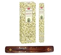 HEM Precious MOGRA Incense Sticks with DHS stick holder for Healing,Aromatherapy,Spirituality,Spa,Yoga,Meditation…