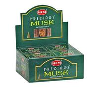 Hem Precious Musk Cones Incense - 4 Packs, 10 Cones per Pack