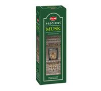 Hem Precious Musk Incense Sticks | Agarbatti for Pooja, Air Purifier & Meditation | Puja Room Items for Aromatic Environment at Home | Burning Time: 35-40 Minutes | 120 Sticks