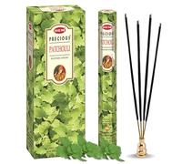 Hem Precious Patchouli Incense Sticks (120 Sticks, 6 Boxes Inside) | Earthy and Woody Aroma Agarbatti for Puja, Meditation & Home Freshness | 30-35 Min Burn Time | Creates a Soothing Ambiance