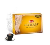 Hem Soham Sambrani Dhoop Cups - 12 Cups | Natural Sambrani/Loban Dhoop for Pooja, Meditation & Freshness | Ideal for Aromatic Environment at Spiritual Spaces | Puja Items for Home | Long-Lasting Aroma