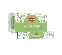 HEM White Sage Masala Incense Sticks, Pack of 12, Each 15 gms Best purifying and cleansing masala incense stick Incense