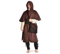 HEMAD Medieval bag Dwain made of wool felt, black-red, black-green, black-brown, black-blue LARP - Black - One Size