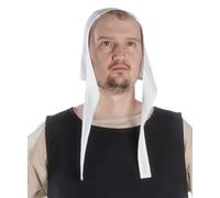 HEMAD Men's Medieval Coif - Pure Cotton - L White