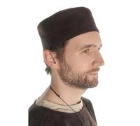 HEMAD Men's Medieval Woolen Cap - XL Brown