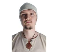 HEMAD Viking Cap Birka Hat Wool Felt Model: Fafnir, Beige, XXL