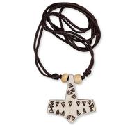 HEMAD Viking Necklace Thor's Hammer Mjölnir | Handmade from Cooking | Beige | Location: Assartorp