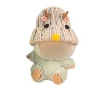 Hemaisu Handmade Deer - Themed Knit Beanie Hat | Cute Christmas Decoration for 20cm - Below Dolls and fits Popmart The Monsters La Bu Bu