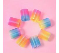 Hemasa 12/24/60 PCS Rainbow Magic Springs Circle Toys Kids Birthday Party Favors Guests Small Gifts (Rainbow, 12Pcs)