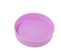 Hemasa 4 6 8 10 Inch Round Shape Mold Silicone Small Cake Baking Pan Mousse Fondant Cylinder Mould for Pastry Dessert Jelly(Set of 3) (Purple, 10Inch)