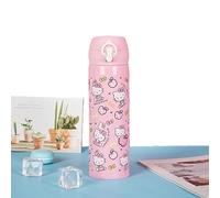 Hemasa 500ml Insulated Water Bottle New Kid Thermos Pink Cartoon Stainless Steel Thermal Bottle Festival Gifts (Color 1)
