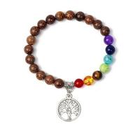 Hemasa 8mm black stone volcanic stone tag life tree shining stone lapis lazuli yellow tiger eye stone yoga bracelet supply d32 17