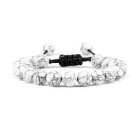 Hemasa 8mm Tiger Eye Stone Beads Bracelet Adjustable Braided Rope Bangles/Natural Lava Rock Men Women Yoga Healing Balance Bracelets Black Pine