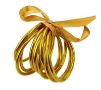 Hemasa 9Pcs/set Glitter Bracelet Buddhist Jonc Bangles Waterproof Bangle Jelly Bracelets for Women (Old Gold, 57MM)