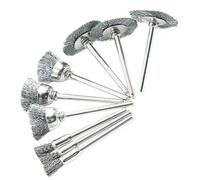 Hemasa 9Pcs/set Steel Wire Brush For Dremel Rotary Tool Paint Rust Removal Polishing Grinding Wheel Metal Polishing Cleaning Brush