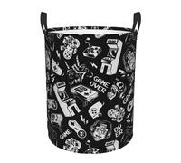 Hemasa Gamer Laundry Basket Hamper Gaming Storage Basket Game Controller Toys Clothes Organizer Bin Waterproof Laundry 5 S