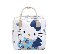 Hemasa Hello Kitty Cartoon Travel Bag Women's Portable Girls Luggage Bags PU High Capacity Sanrio Kawaii Purses and Handbags Printed A