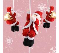 Hemasa Merry Christmas Hanging Santa Claus Climbing Rope Doll Pendant Christmas Tree Ornament Xmas Decorations (30Cm)
