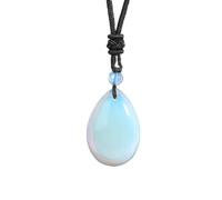Hemasa Natural Stone Male Necklace for Women Water Drop Pendant Healing Tiger Eye Amethysts Crystal Pendants Necklaces H351 Opal Necklace