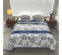 Hemasa Skin-Friendly Duvet- Thin Summer Cool Quilt- Patchwork Quilts, Lightweight Breathable, For Sofa Throw/Bed Sheet/Cat Blanket/Hot Nights (Graphite painting, 200x230cm)