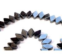 Hematite beads: 60 diamonds, 10 x 7 mm (19)