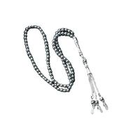 Hematite Beads Bracelet Rosary and Fringe for Meditations Elegant Grains